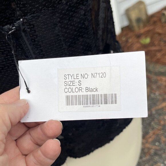 NATALIE DANCE WEAR Sequined Vest w/Lapels & Belt Women's S/Med Black Theater NWT - Picture 11 of 16